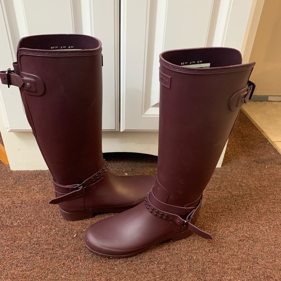 Hunter Refined Back Adjustable Stud Tall Boots - Picture 5 of 5